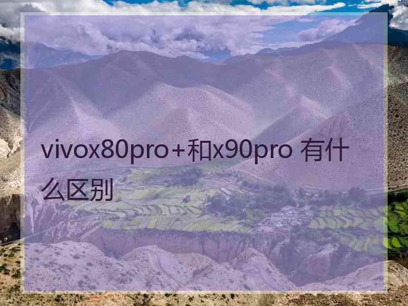 vivox80pro+和x90pro 有什么区别