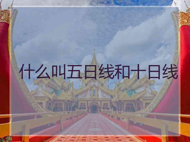 什么叫五日线和十日线