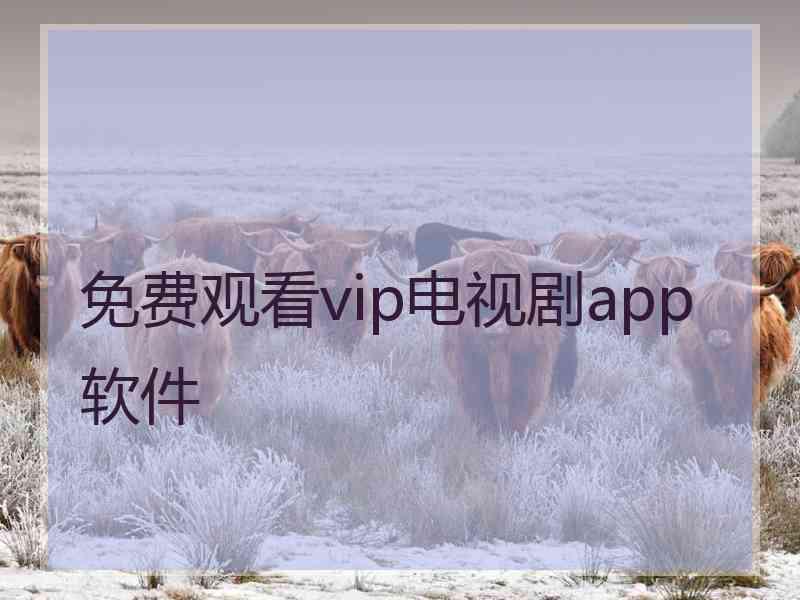 免费观看vip电视剧app软件