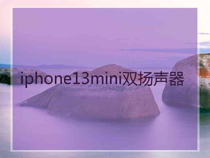 iphone13mini双扬声器