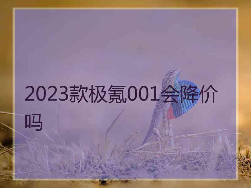 2023款极氪001会降价吗