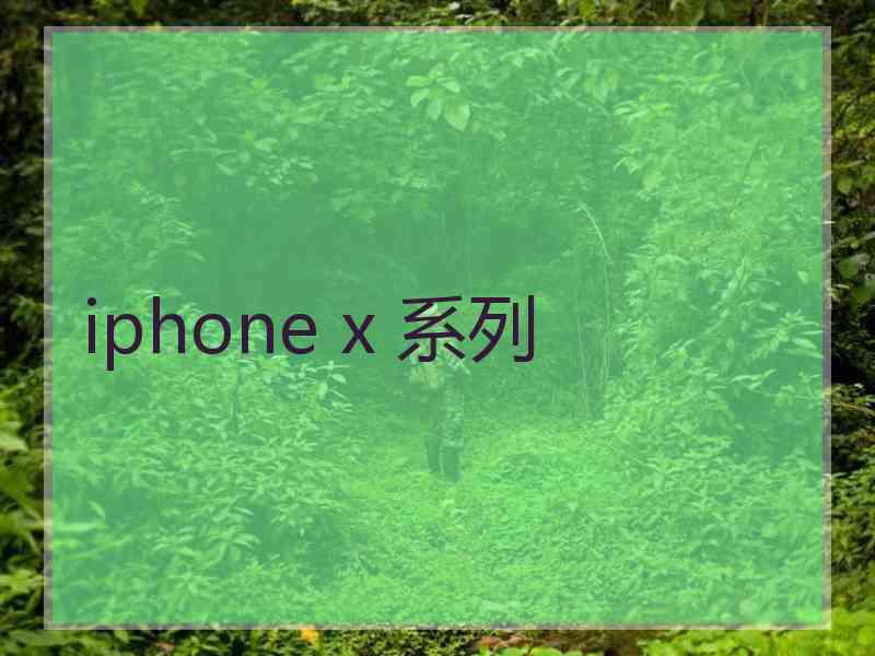 iphone x 系列