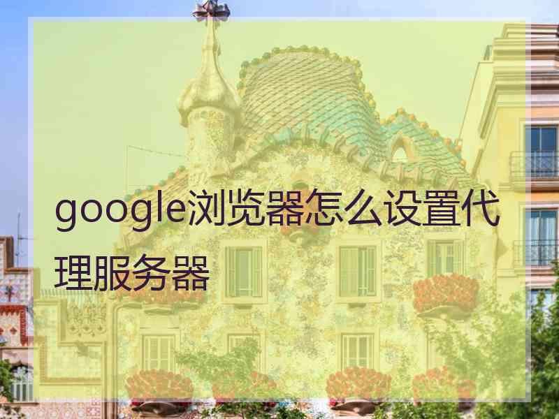 google浏览器怎么设置代理服务器