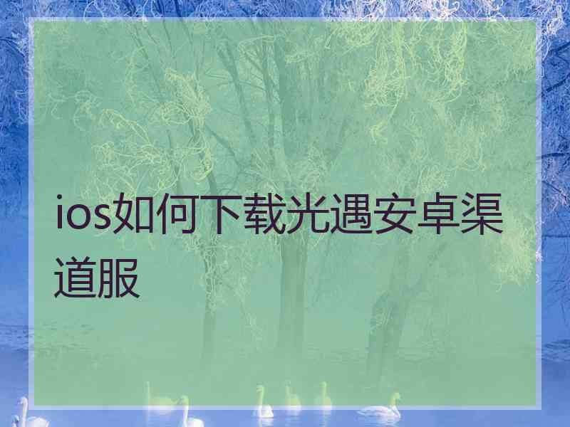 ios如何下载光遇安卓渠道服