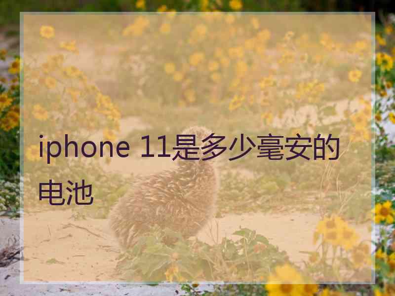 iphone 11是多少毫安的电池