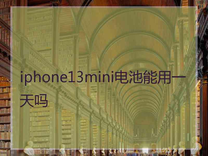 iphone13mini电池能用一天吗