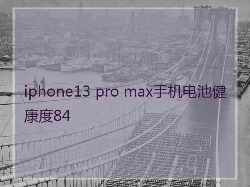 iphone13 pro max手机电池健康度84