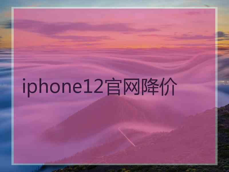 iphone12官网降价