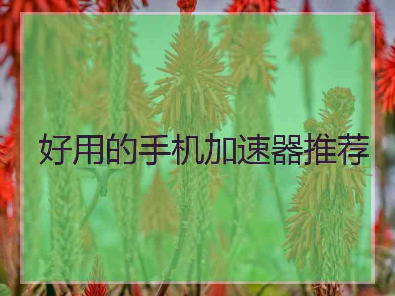 好用的手机加速器推荐