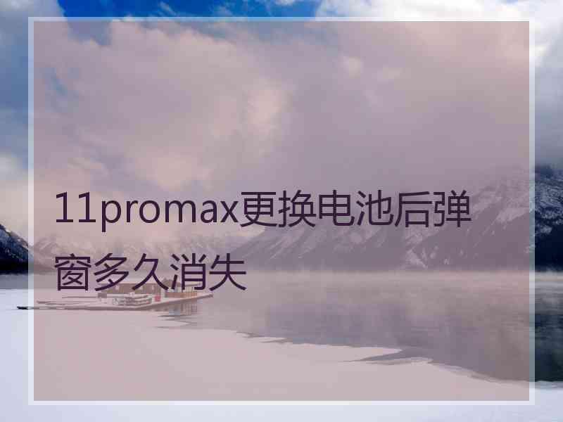 11promax更换电池后弹窗多久消失