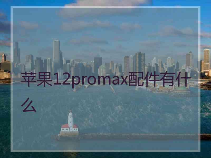 苹果12promax配件有什么