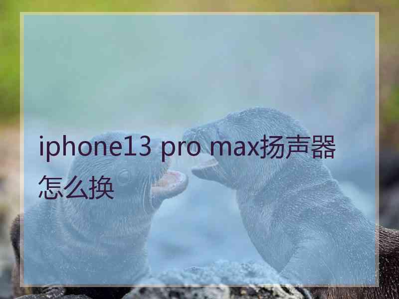 iphone13 pro max扬声器怎么换