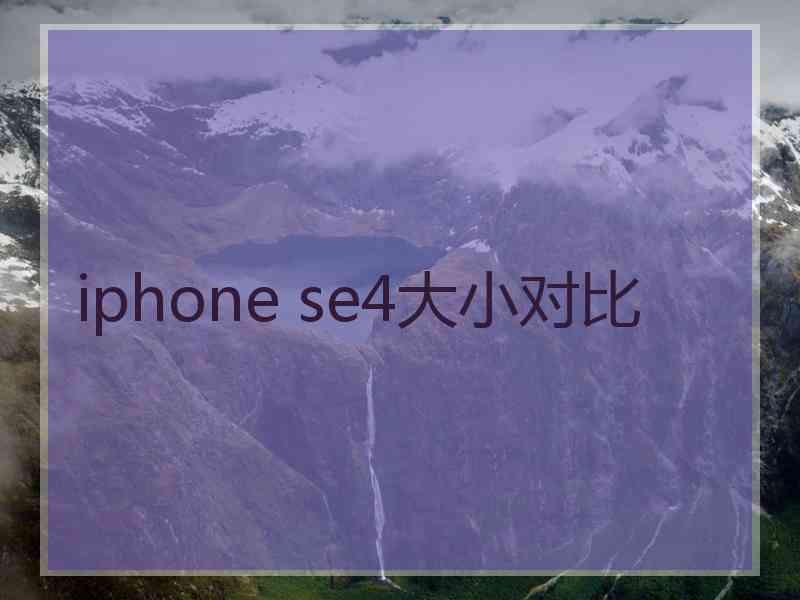 iphone se4大小对比