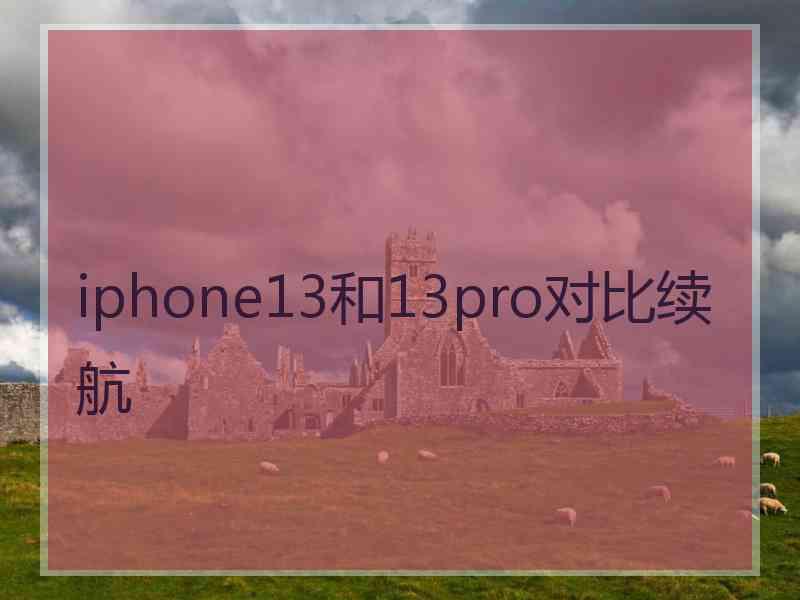 iphone13和13pro对比续航