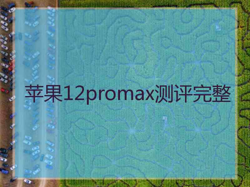 苹果12promax测评完整