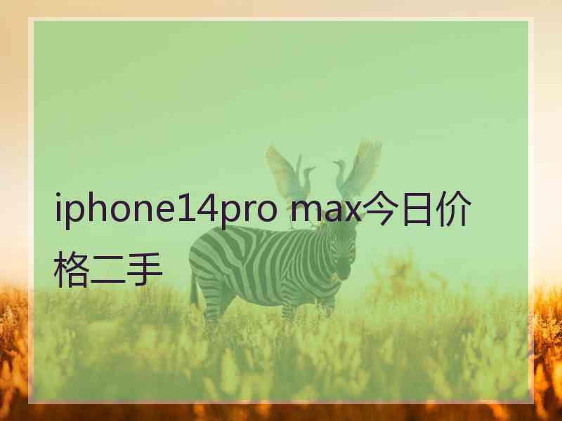 iphone14pro max今日价格二手