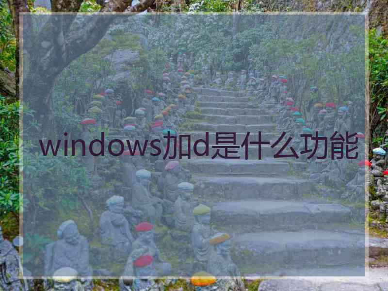 windows加d是什么功能