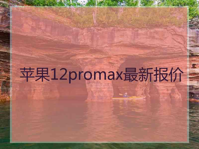 苹果12promax最新报价