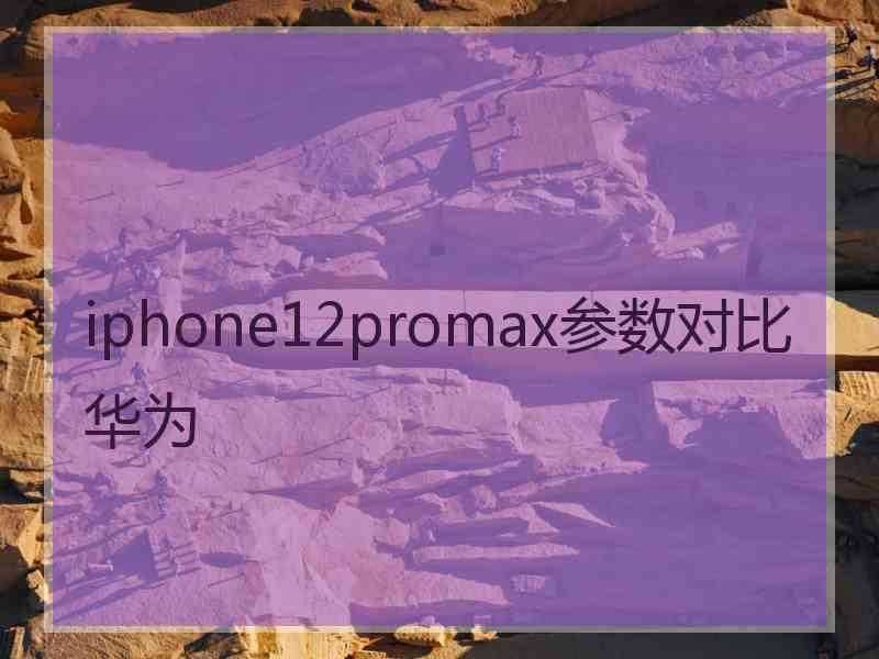 iphone12promax参数对比华为