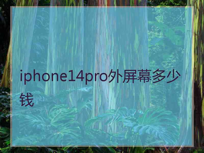 iphone14pro外屏幕多少钱