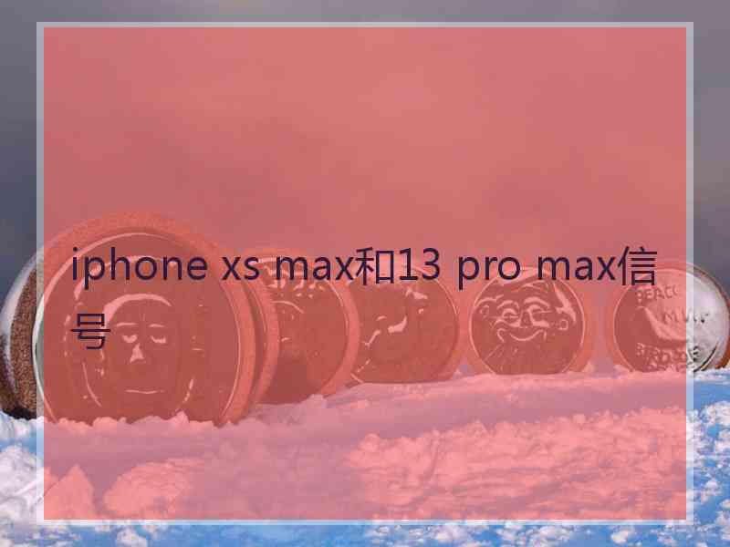 iphone xs max和13 pro max信号