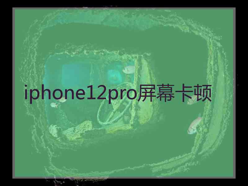 iphone12pro屏幕卡顿