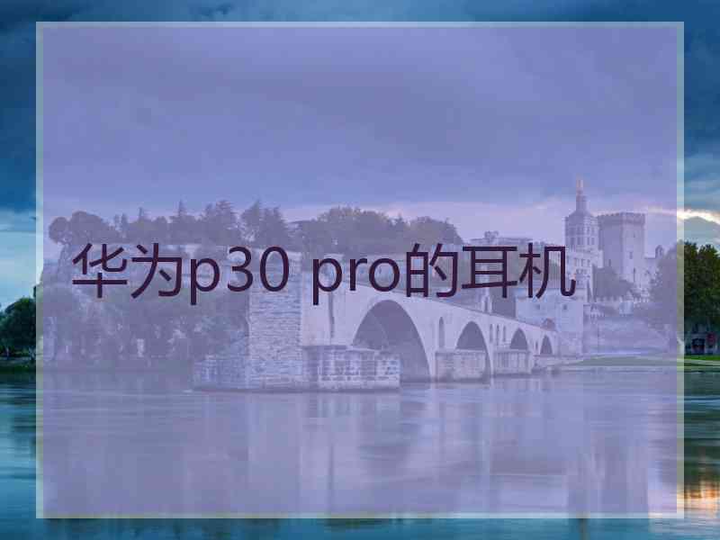 华为p30 pro的耳机