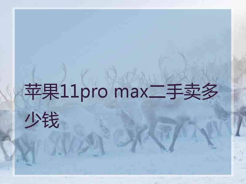 苹果11pro max二手卖多少钱