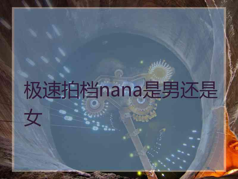 极速拍档nana是男还是女