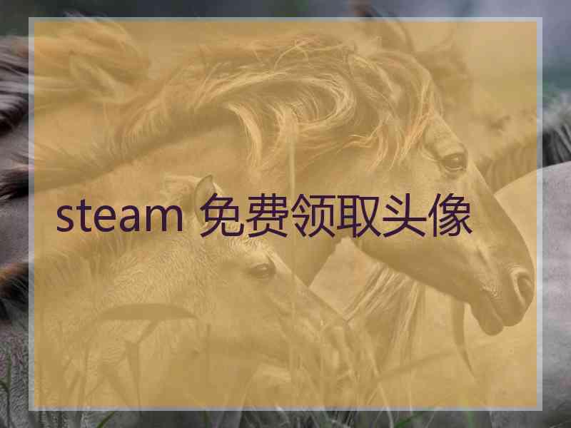 steam 免费领取头像