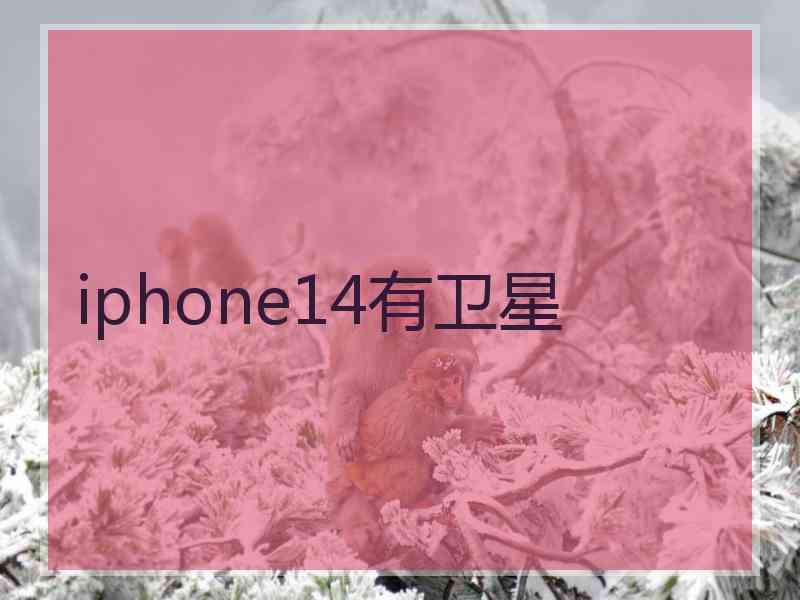 iphone14有卫星