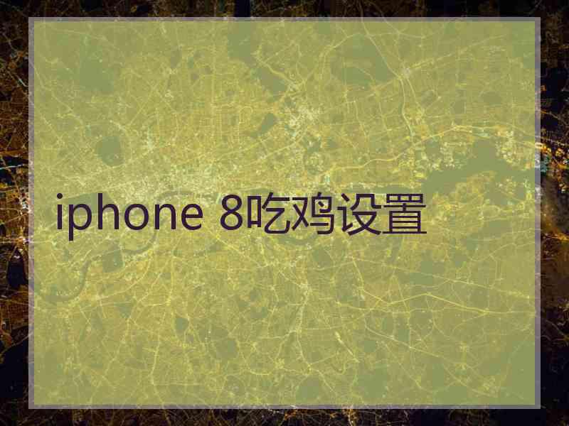 iphone 8吃鸡设置