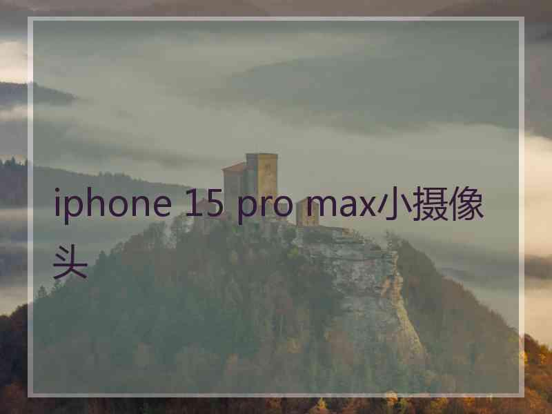 iphone 15 pro max小摄像头