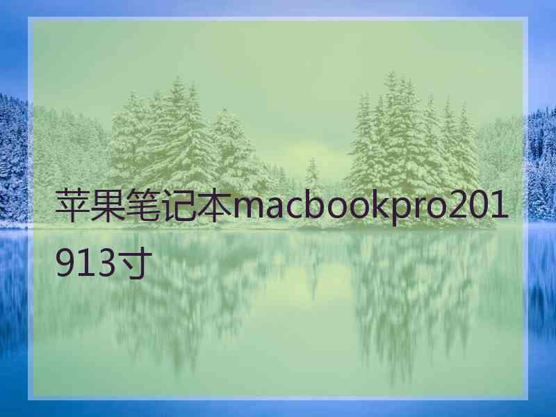 苹果笔记本macbookpro201913寸