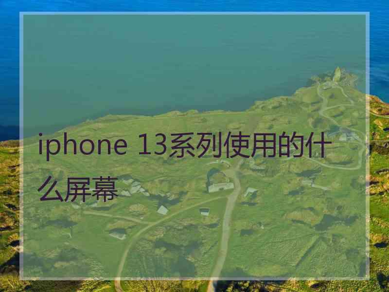 iphone 13系列使用的什么屏幕