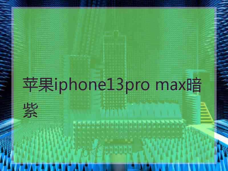 苹果iphone13pro max暗紫