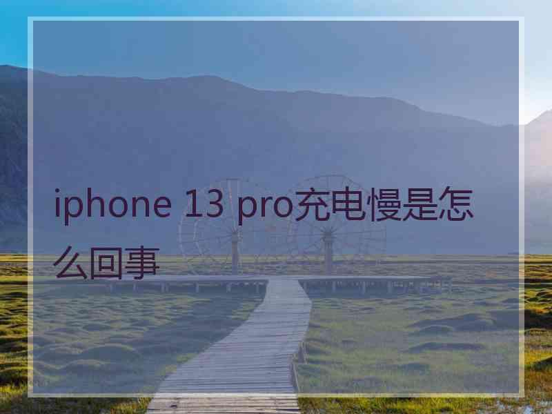 iphone 13 pro充电慢是怎么回事