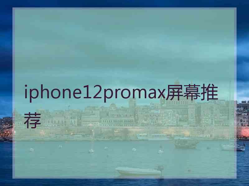 iphone12promax屏幕推荐