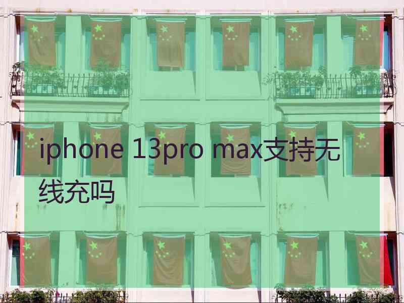 iphone 13pro max支持无线充吗