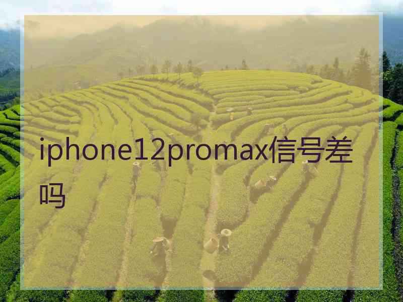 iphone12promax信号差吗