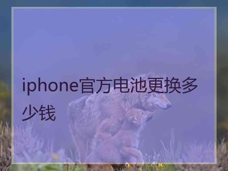 iphone官方电池更换多少钱