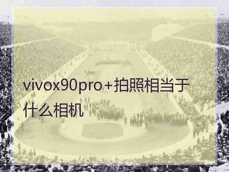 vivox90pro+拍照相当于什么相机