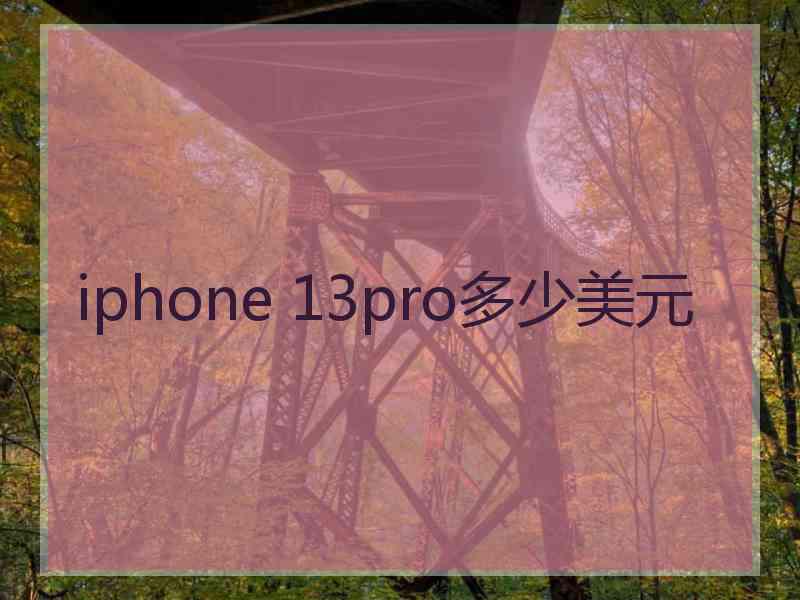 iphone 13pro多少美元