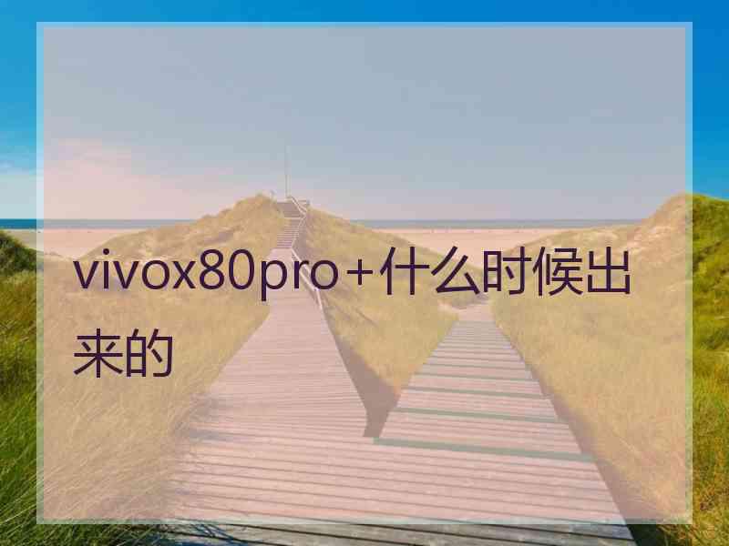 vivox80pro+什么时候出来的