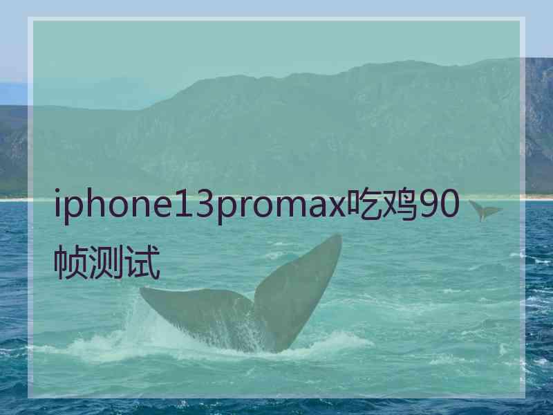 iphone13promax吃鸡90帧测试