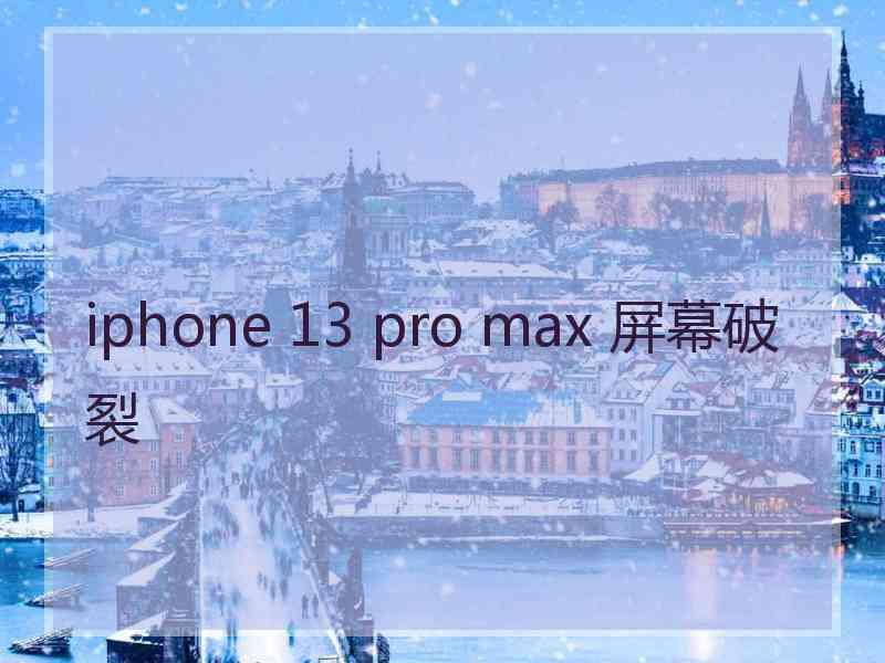 iphone 13 pro max 屏幕破裂