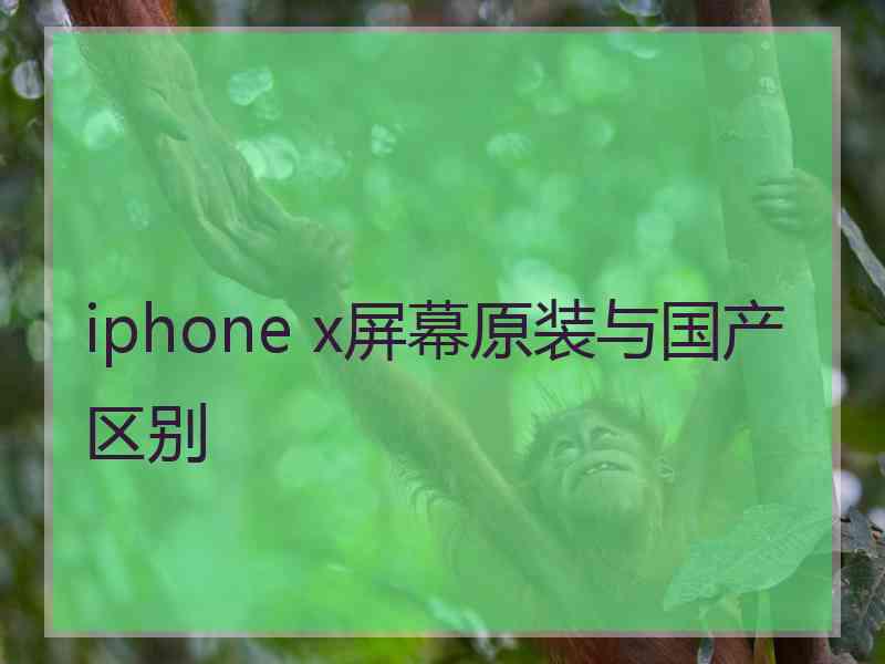 iphone x屏幕原装与国产区别