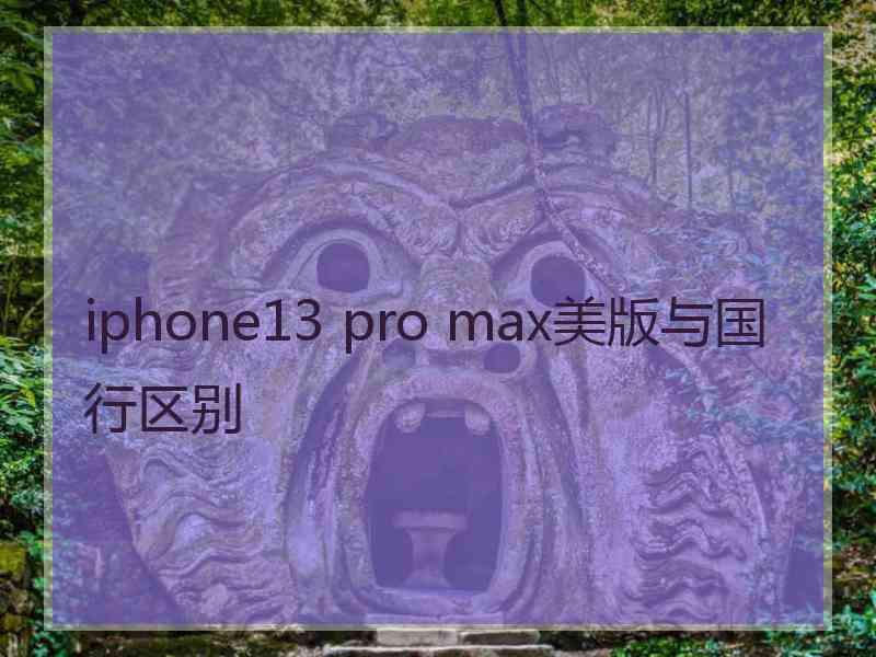 iphone13 pro max美版与国行区别