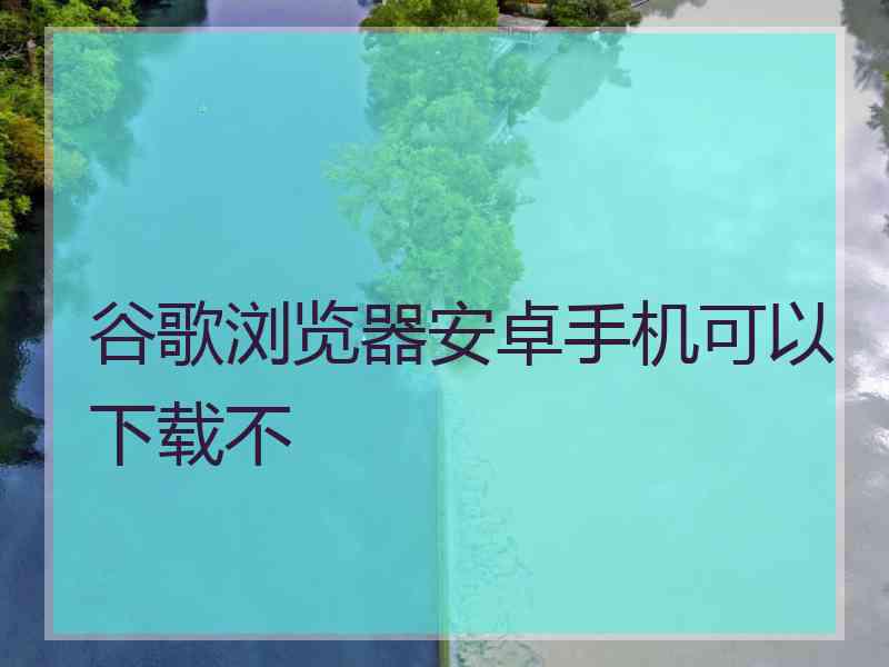 谷歌浏览器安卓手机可以下载不