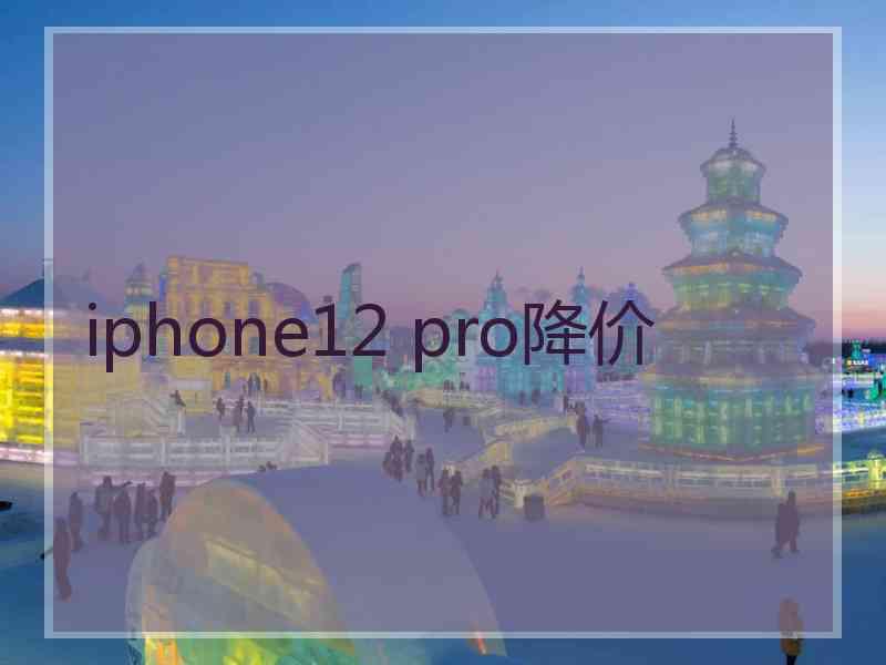 iphone12 pro降价